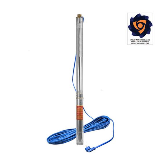 3” wielostopniowa pompa głębinowa odporna na piasek 100 l/min 62 m 750 W 230 V - TISTO