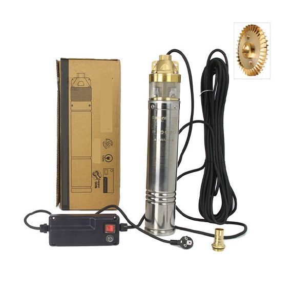 Pompe pour puits profond 50 l/min 90 m 1100 W 96 mm 230 V - TISTO
