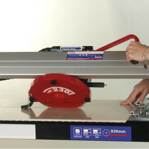 Električni rezalnik ploščic s premičnim krožnim rezilom 930 mm 800 W - TISTO